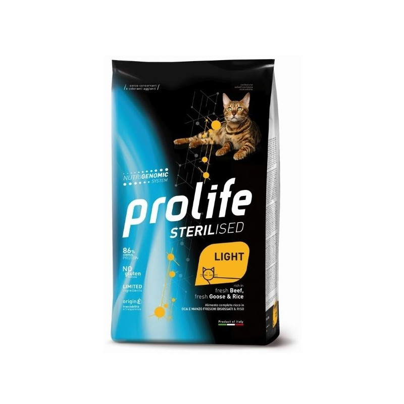 Prolife - Sterilised Light Adult Fresh Beef Goose & Rice 1,50KG (Cat) Prolife - Sterilised Light Adult Fresh Beef Goose & Rice 1,50KG (Cat)