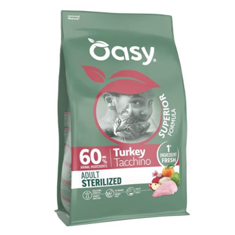 Oasy - Superior Formula Cat Adult Sterilised Tacchino 300GR - 
