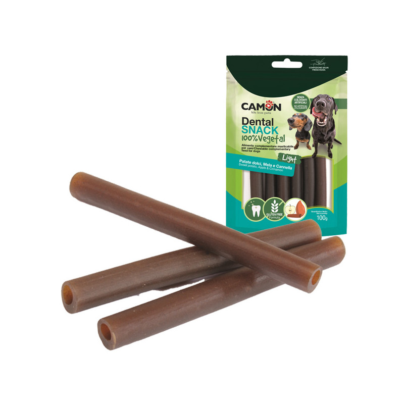 Camon - Dental Snack Cannoli di Patata Dolce ai Gusti di Mela e Cannella - 100GR (Cane) Camon - Dental Snack Cannoli di Patata Dolce ai Gusti di Mela e Cannella - 100GR (Cane)