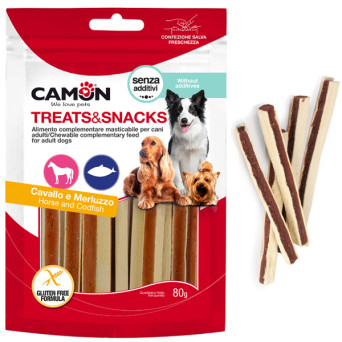 Camon - Sandwich Stick di Cavallo e Merluzzo - 80GR (Cane) - 