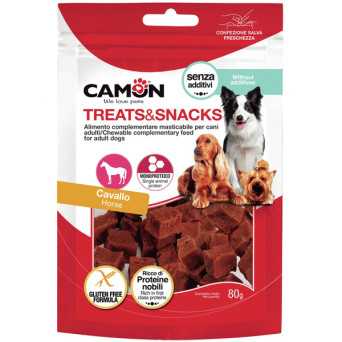 Camon - Snack Monoproteici Dadini di Cavallo - 80GR (Cane) - 