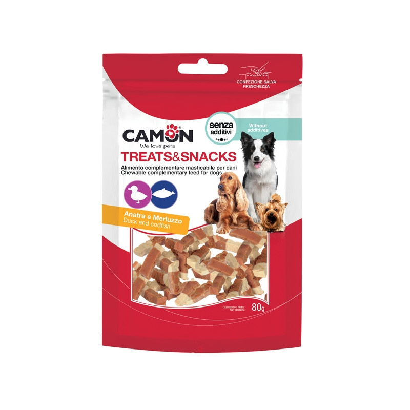 Camon - Treats & Snack Chunks of Duck and Cod - 80GR (Dog) Camon - Treats & Snack Chunks of Duck and Cod - 80GR (Dog)