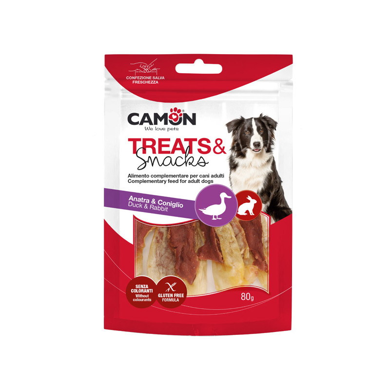 Camon - Treats & Snacks Orecchie of Rabbit with Duck - 80GR (Dog) Camon - Treats & Snacks Orecchie of Rabbit with Duck - 80GR (Dog)