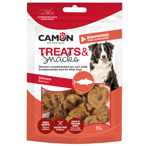 Camon - Treats & Snacks Monetine di Salmone - 80GR (Cane) - 
