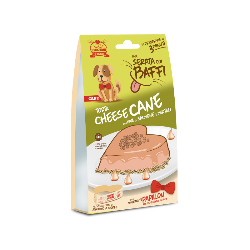 Coltivia - Serata Coi Baffi Torta Cheesecane al Salmone per Cani - 1 Box Completo (Cane)