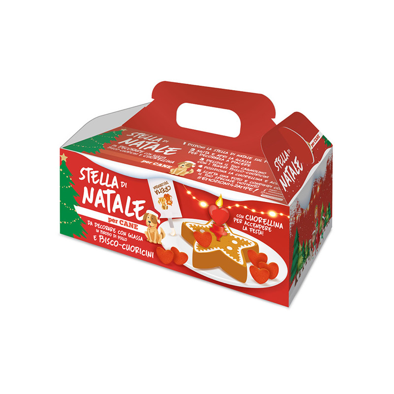 Coltivia - Stella Di Natale con Glassa al Brodo di Pollo Con Biscotti e Candelina a Cuore per Cani - 1 Box Completo (Cane) Coltivia - Stella Di Natale con Glassa al Brodo di Pollo Con Biscotti e Candelina a Cuore per Cani - 1 Box Completo (Cane)