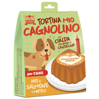 Coltivia - Tortina Mio Cagnolino al Salmone per Cani Cuccioli - 1 Box Completo (Cane) - 