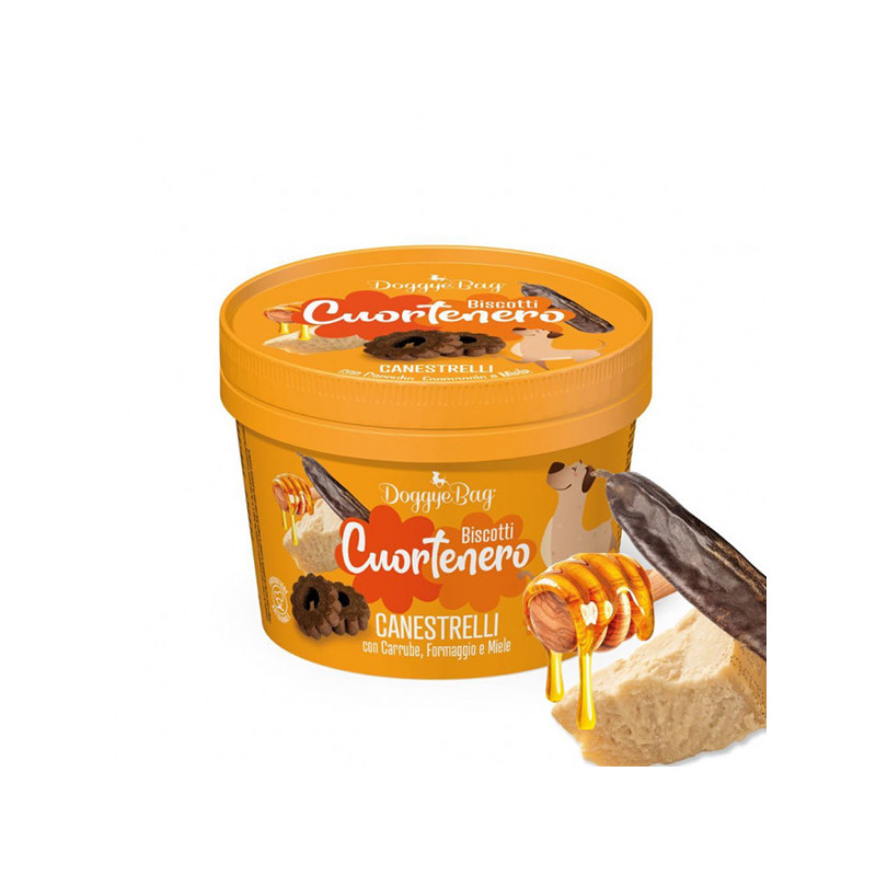 Doggye bag - Cuortenero Biscuits Canestrelli Low Grain Cheese Carrube and Miele - 150GR (Dog) Doggye bag - Cuortenero Biscuits Canestrelli Low Grain Cheese Carrube and Miele - 150GR (Dog)