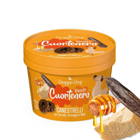 Doggye bag - Cuortenero Biscotti Canestrelli Low Grain Formaggio Carrube e Miele - 150GR (Cane) - 