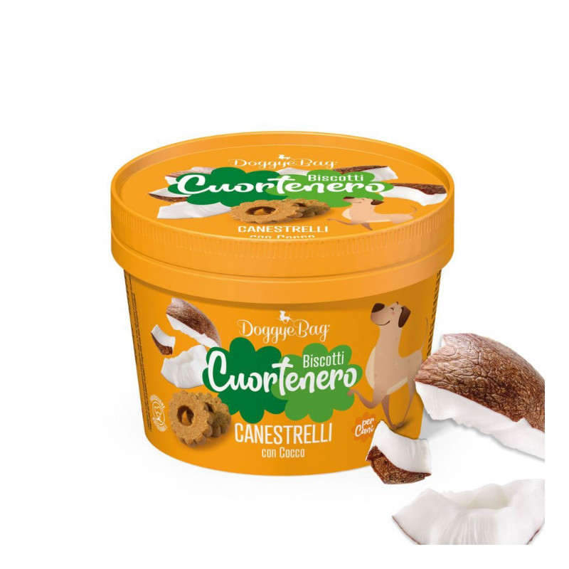 Doggye bag - Cuortenero Kekse Canestrelli Low Grain Cocco - 150GR (Hund) Doggye bag - Cuortenero Kekse Canestrelli Low Grain Cocco - 150GR (Hund)