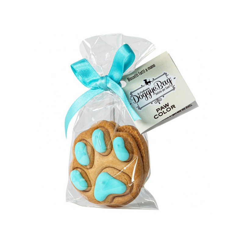 Doggye bag - Paw Biscotto a Forma di Zampa Azzurra per Cani - 2 Biscotti da 45 Gr. (Cane) Doggye bag - Paw Biscotto a Forma di Zampa Azzurra per Cani - 2 Biscotti da 45 Gr. (Cane)