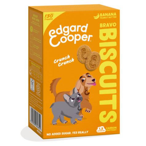 Edgard&Cooper - Biscuits for Dogs Bravo Biscuits Banana and Burro of Arachidi - 400GR (Dog)
