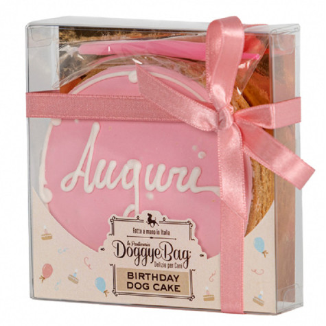 Doggye bag - Torta Birthday Dog Cake Rosa di Buon Compleanno per Cani - 120GR (Cane) - 