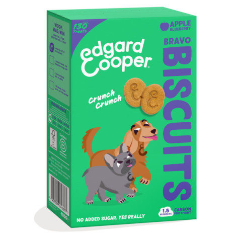 Edgard&Cooper - Biscotti per Cani Bravo Biscuits Mela e Mirtilli - 400GR (Cane) -