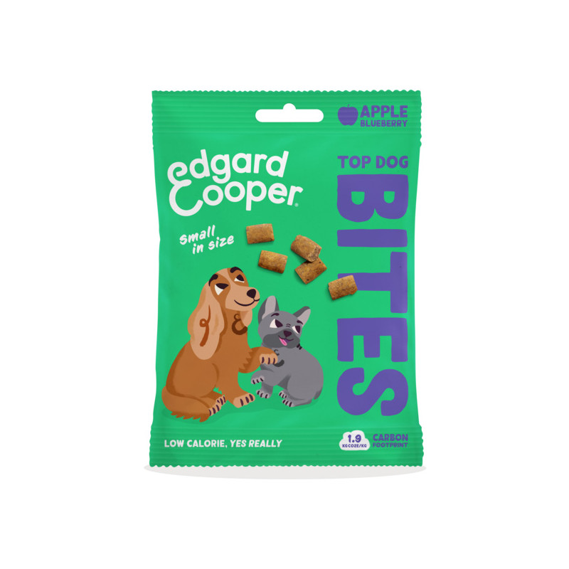 Edgard&Cooper - Snack Hunde Häppchen Top Dog Bites Apfel Small - 50Gr. Piccoli (Hund)