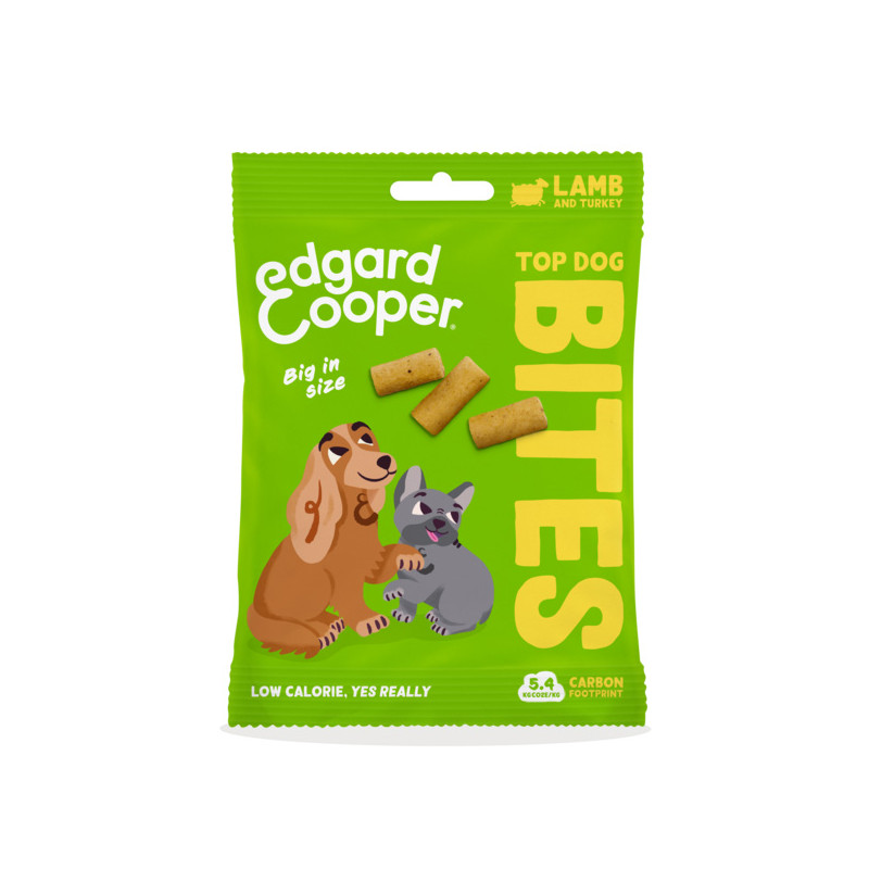 Edgard&Cooper - Snack Hunde Häppchen Top Dog Bites Lamm Small - 50Gr. Piccoli (Hund)