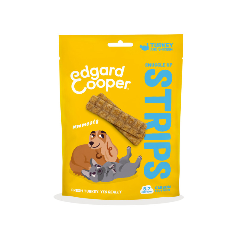 Edgard&Cooper - Striscette Snack Cani al Dinde e Poulet 75 g (Chien) Edgard&Cooper - Striscette Snack Cani al Dinde e Poulet 75 g (Chien)
