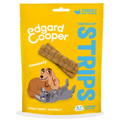 Edgard&Cooper - Striscette Snack Cani al Tacchino e Pollo - 75GR (Cane) - 