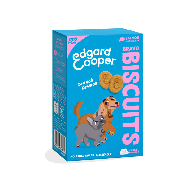 Edgard&Cooper - Biscotti per Cani Bravo Biscuits Salmone e Pollo - 400GR (Cane) Edgard&Cooper - Biscotti per Cani Bravo Biscuits Salmone e Pollo - 400GR (Cane)