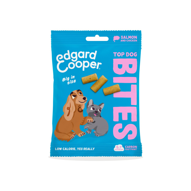 Edgard&Cooper - Snack Dogs Chunks Top Dog Bites Salmon and Chicken Small - 50Gr. Grandi (Dog)