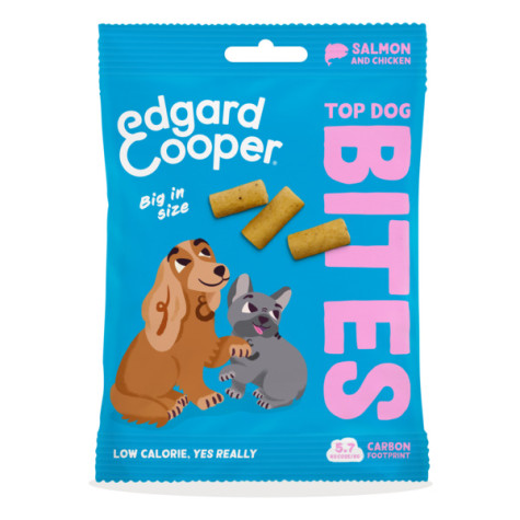 Edgard&Cooper - Snack Cani Bocconcini Top Dog Bites Salmone e Pollo Small - 50Gr. Grandi (Cane) - 