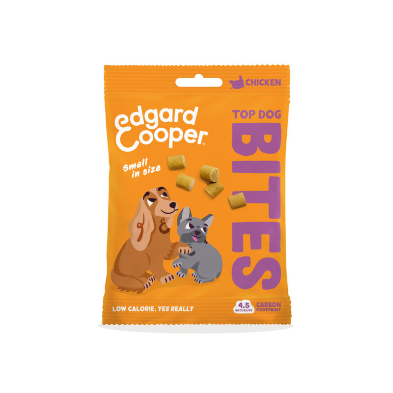 Edgard&Cooper - Snack Hunde Häppchen Top Dog Bites Huhn Small - 50Gr. Piccoli (Hund)
