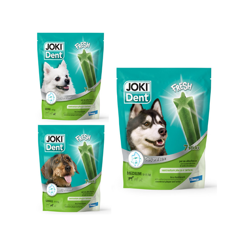 Elanco - Joki Plus Dent Fresh Snack - Taglia Small- 140 Gr. (Dog) Elanco - Joki Plus Dent Fresh Snack - Taglia Small- 140 Gr. (Dog)