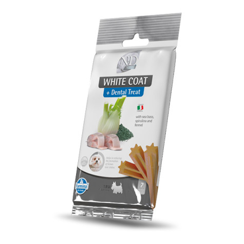 Farmina - Natural & Delicious White Adult Mini Dental Treat Spigola - 60GR (Cane) - 