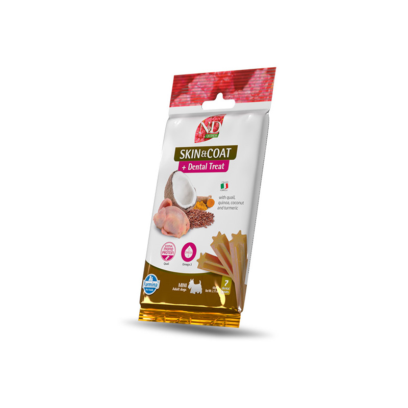 Farmina - Natural et Delicious Courge Adult Mini Dental Poulet 60 g (Chien) Farmina - Natural et Delicious Courge Adult Mini Dental Poulet 60 g (Chien)
