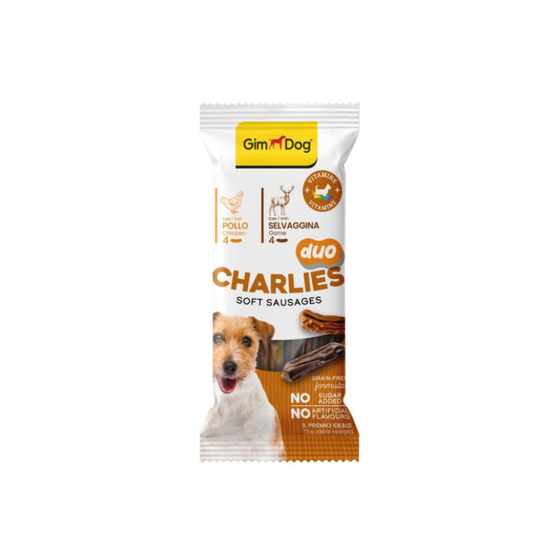 Gimborn Italia - Gimdog Charlies Duo avec Poulet e Selvaggina 60 g (Chien) Gimborn Italia - Gimdog Charlies Duo avec Poulet e Selvaggina 60 g (Chien)
