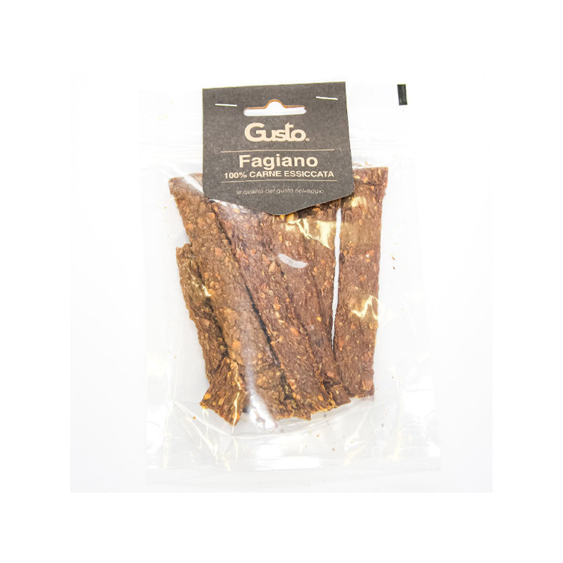 Gusto - Strisce Snack 100% Carne Essiccata of Pheasant - 100GR (Dog) Gusto - Strisce Snack 100% Carne Essiccata of Pheasant - 100GR (Dog)