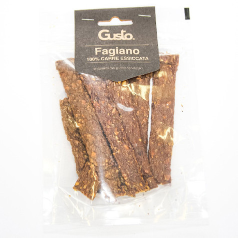 Gusto - Strisce Snack 100% Carne Essiccata di Fagiano - 100GR (Cane) - 