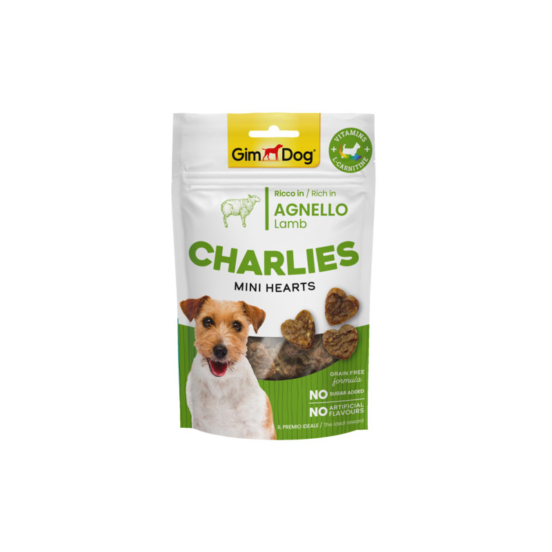 Gimborn Italia - Charlies Mini Hearts Snack pour chiens Avec Agneau 70 g (Chien) Gimborn Italia - Charlies Mini Hearts Snack pour chiens Avec Agneau 70 g (Chien)