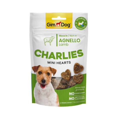 Gimborn Italia - Charlies Mini Hearts Snack Per Cani Con Agnello - 70GR (Cane) - 
