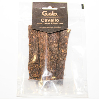 Gusto - Strisce Snack 100% Carne Essiccata di Cavallo - 100GR (Cane) - 