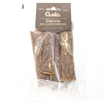 Gusto - Strisce Snack 100% Carne Essiccata di Cervo - 100GR (Cane) - 