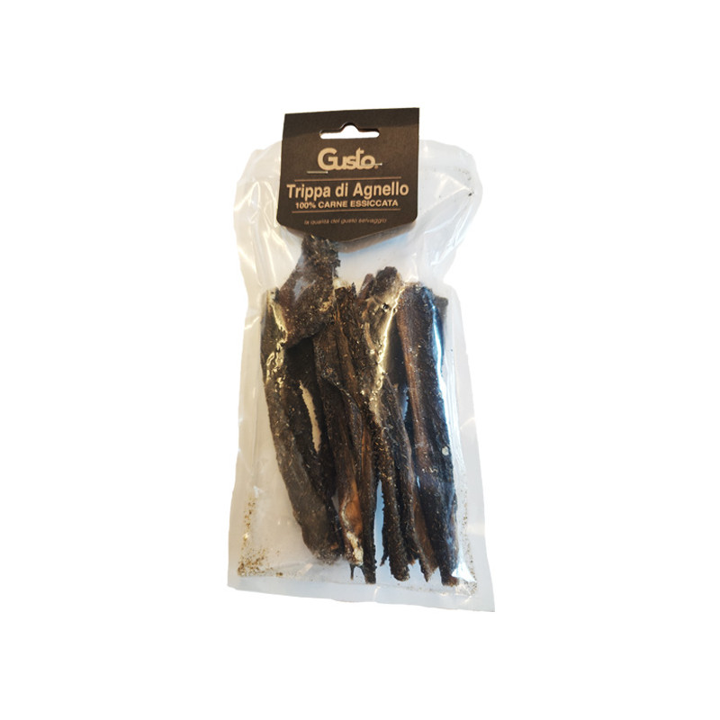 Gusto - Snack Trippa di Agnello 100% Essicato - 100GR (Cane) Gusto - Snack Trippa di Agnello 100% Essicato - 100GR (Cane)