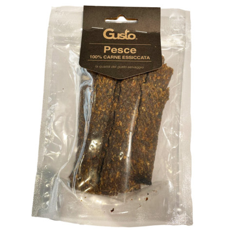 Gusto - Strisce Snack 100% Carne Essiccata di Pesce - 100GR (Cane) - 