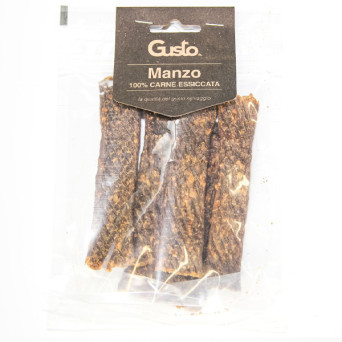 Gusto - Strisce Snack 100% Carne Essiccata di Manzo - 100GR (Cane) - 