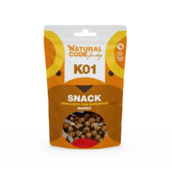 Natural Code - Snack Superfood al Manzo Per Cani - 120GR (Cane) - 
