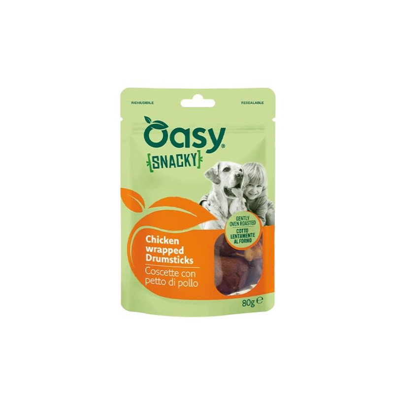 Oasy - Snacky Dog Coscette avec Petto di Poulet 80 g (Chien)