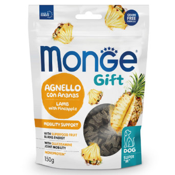 Monge - Snack Gift Dog Adult Super M Mobility Support Agnello con Ananas - 150GR (Cane) -