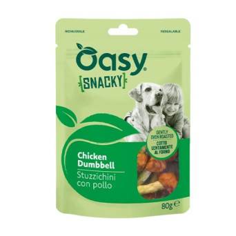 Oasy - Snacky Dog Stuzzichini con Pollo - 80GR (Cane) - 