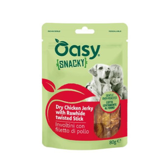 Oasy - Snacky Dog Involtini con Filetto di Pollo - 80GR (Cane) - 