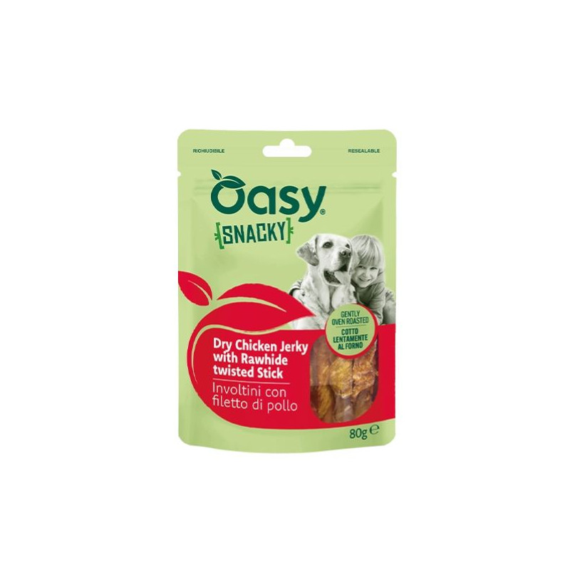 Oasy - Snacky Dog Involtini with Filetto of Chicken - 80GR (Dog) Oasy - Snacky Dog Involtini with Filetto of Chicken - 80GR (Dog)