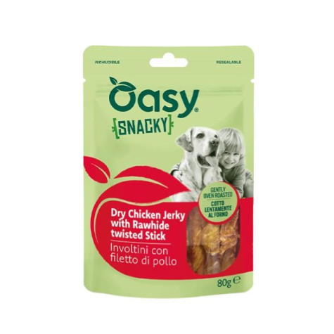 Oasy - Snacky Dog Involtini con Filetto di Pollo - 80GR (Cane) - 