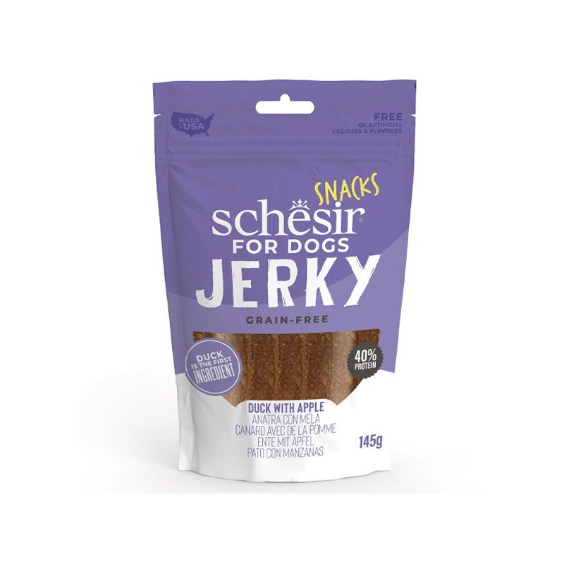 Schesir - Snack Jerky Canard et Pomme 145 g (Chien)