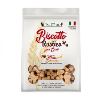 Unipro - Biscotto Rustico per Cuccioli con Mela e Banana - 300GR (Cane) - 