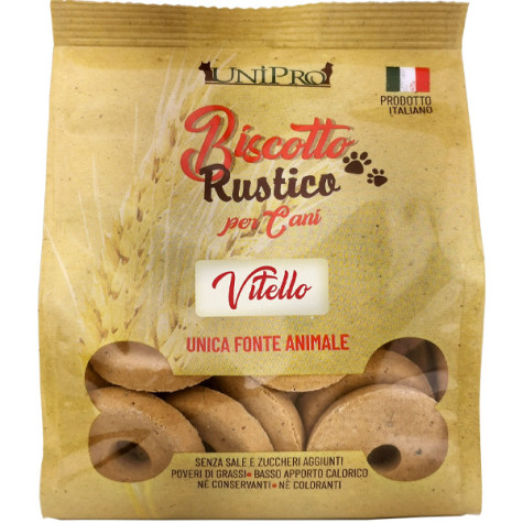 Unipro - Biscotto Rustico per Cani al Vitello - 300GR (Cane) - 