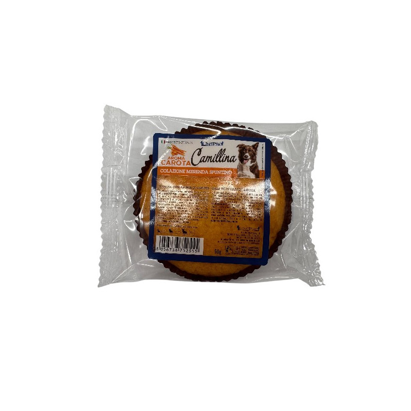 Unipro - Tortina Camillina Con Aroma Di Carota Per Cani - 50GR (Cane) Unipro - Tortina Camillina Con Aroma Di Carota Per Cani - 50GR (Cane)